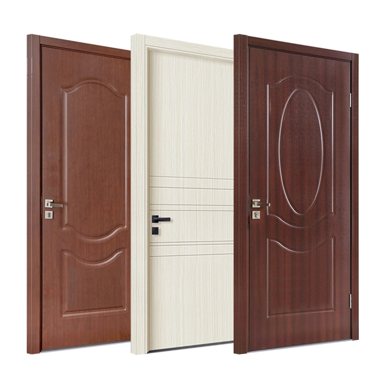 House Hotel Project Wood Doors Design PVC Film Moulded MDF Wooden Door